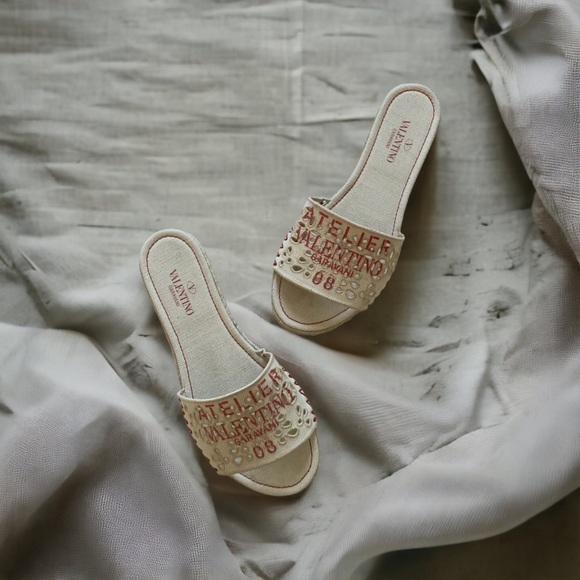 NIB Valentino Garavani Atelier San Gallo Espadrille Flats Size 39 $770.00 - Picture 4 of 6